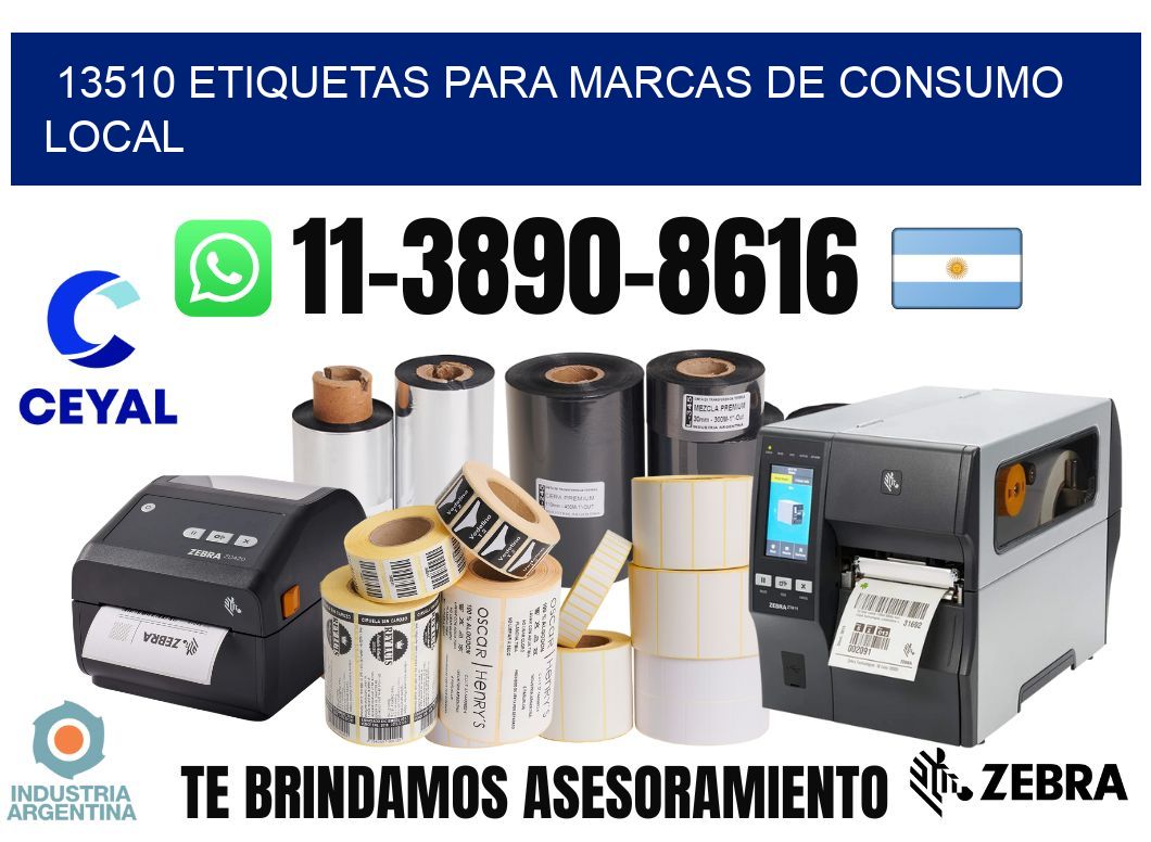 13510 Etiquetas para marcas de consumo local