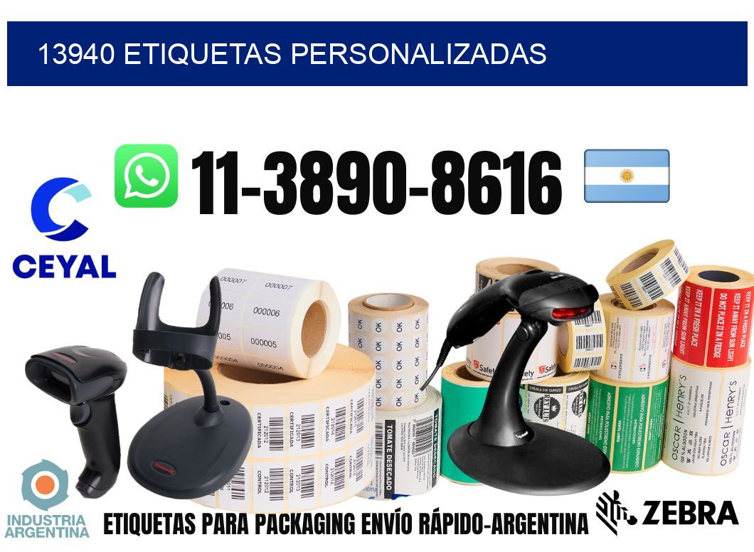 13940 etiquetas personalizadas