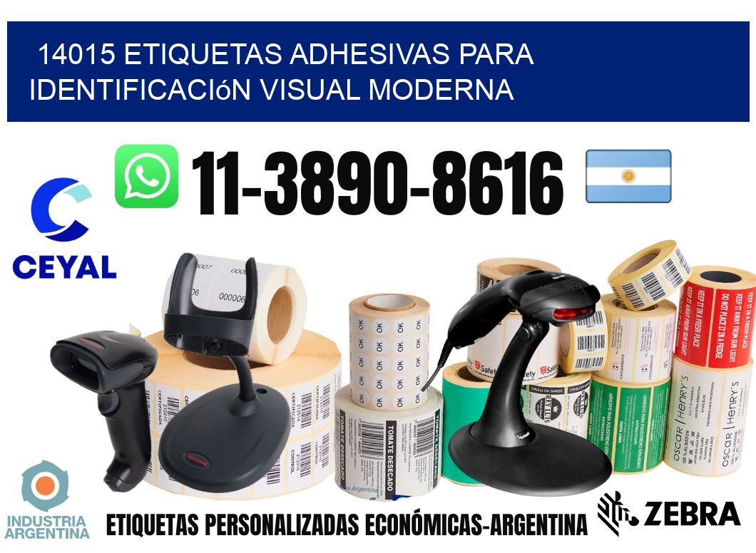 14015 Etiquetas adhesivas para identificación visual moderna