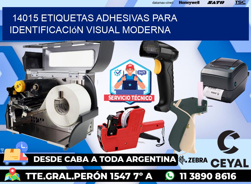 14015 Etiquetas adhesivas para identificación visual moderna