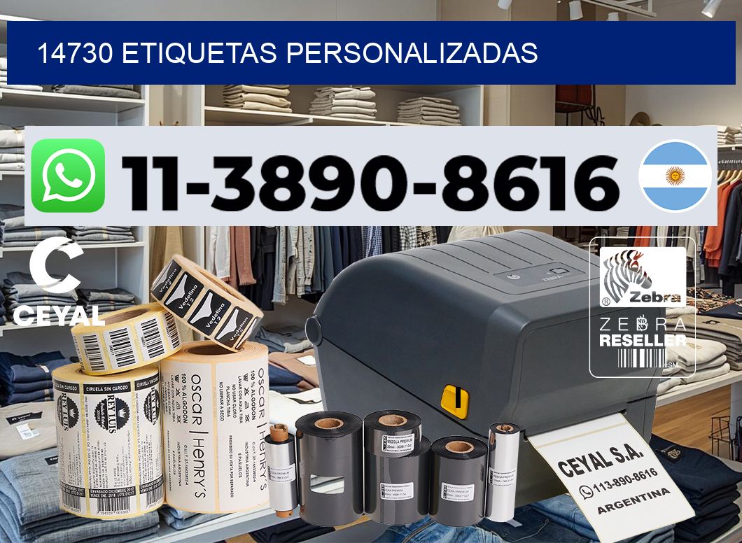 14730 etiquetas personalizadas