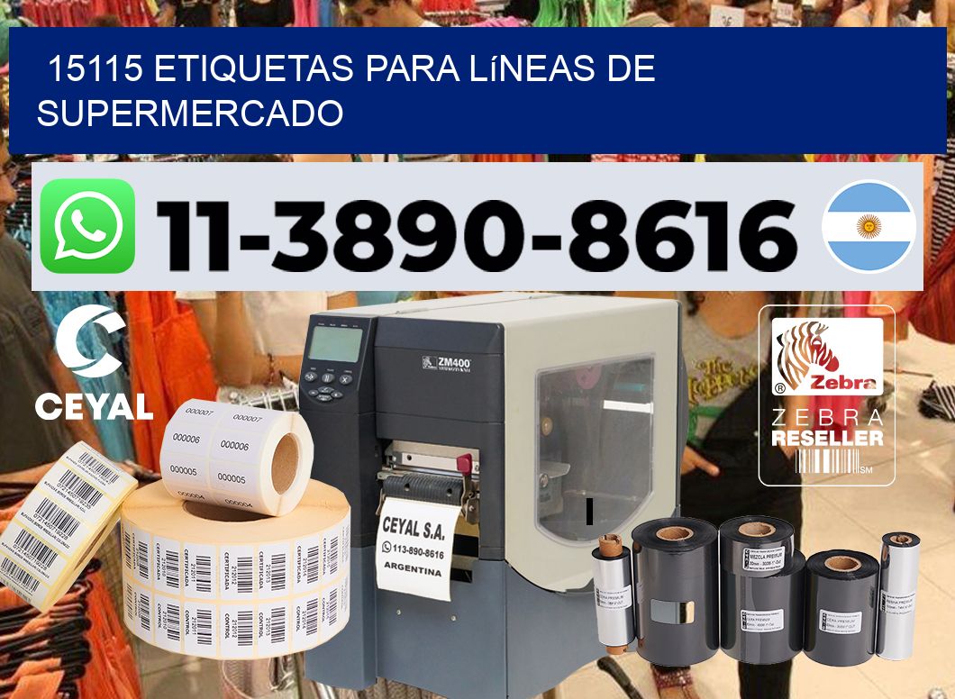 15115 Etiquetas para líneas de supermercado