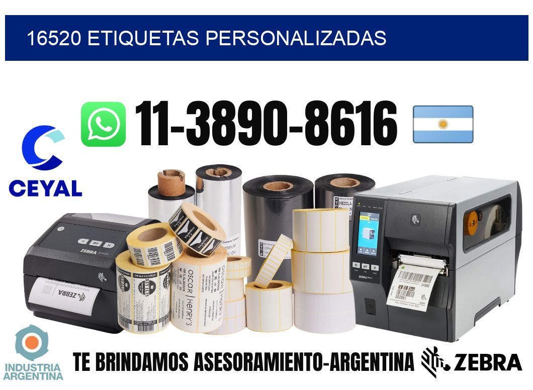 16520 etiquetas personalizadas