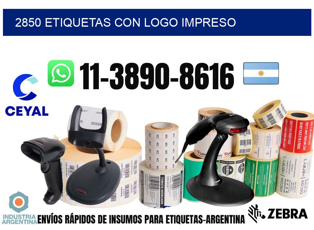 2850 Etiquetas con logo impreso