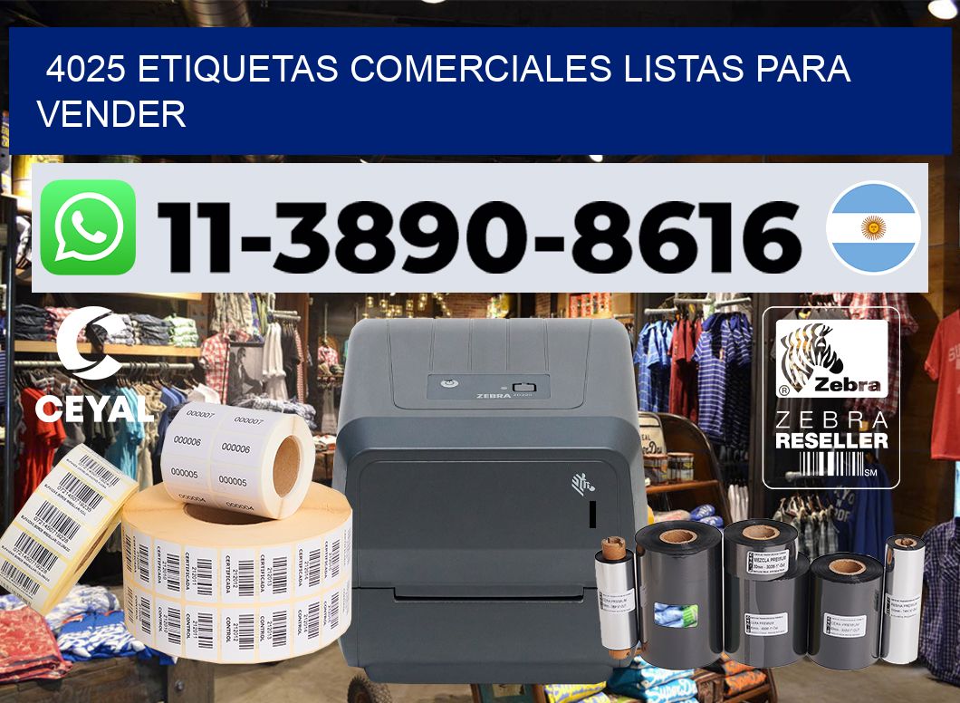 4025 Etiquetas comerciales listas para vender