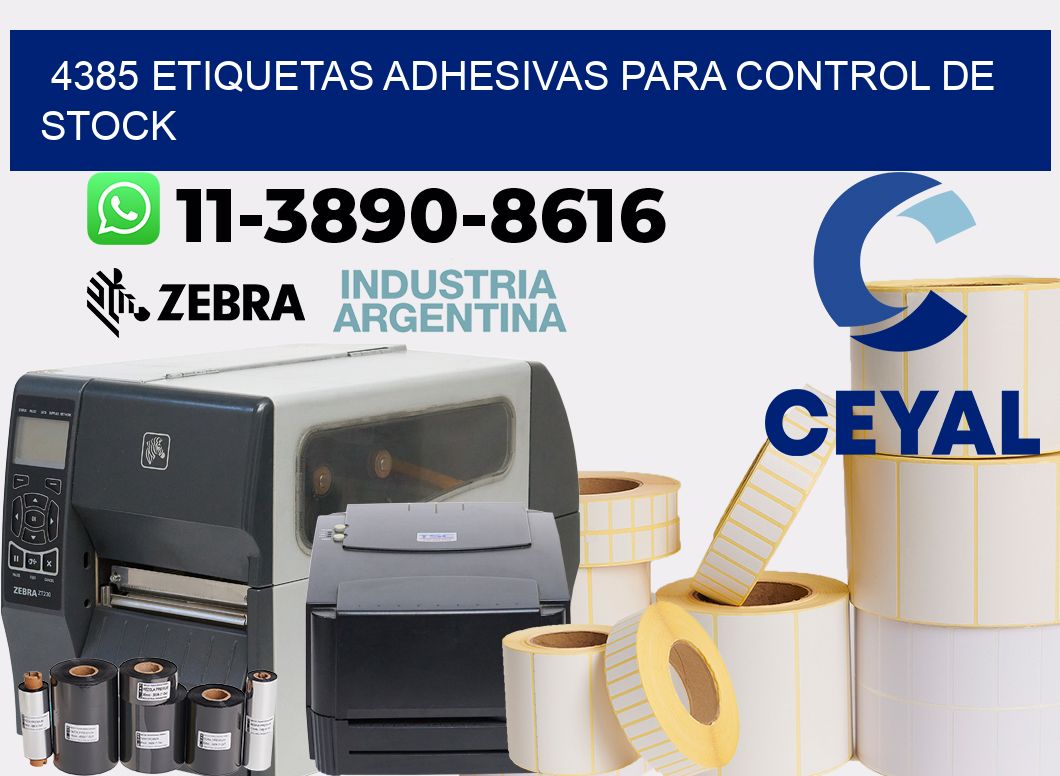 4385 Etiquetas adhesivas para control de stock