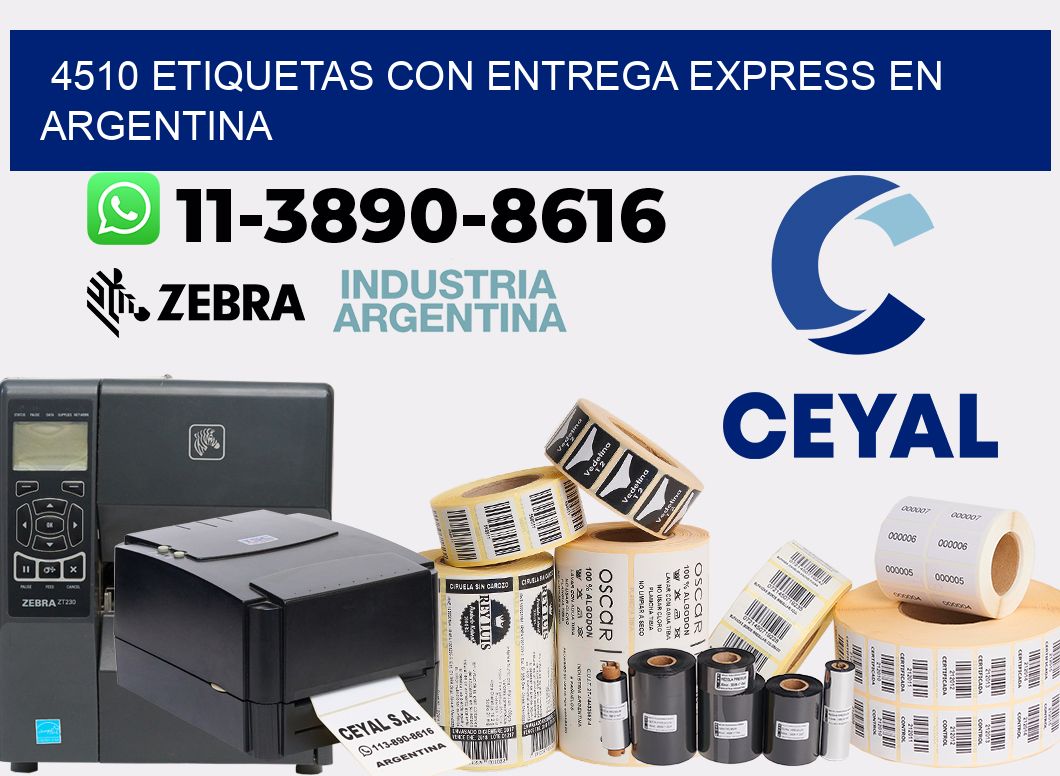 4510 Etiquetas con entrega express en Argentina