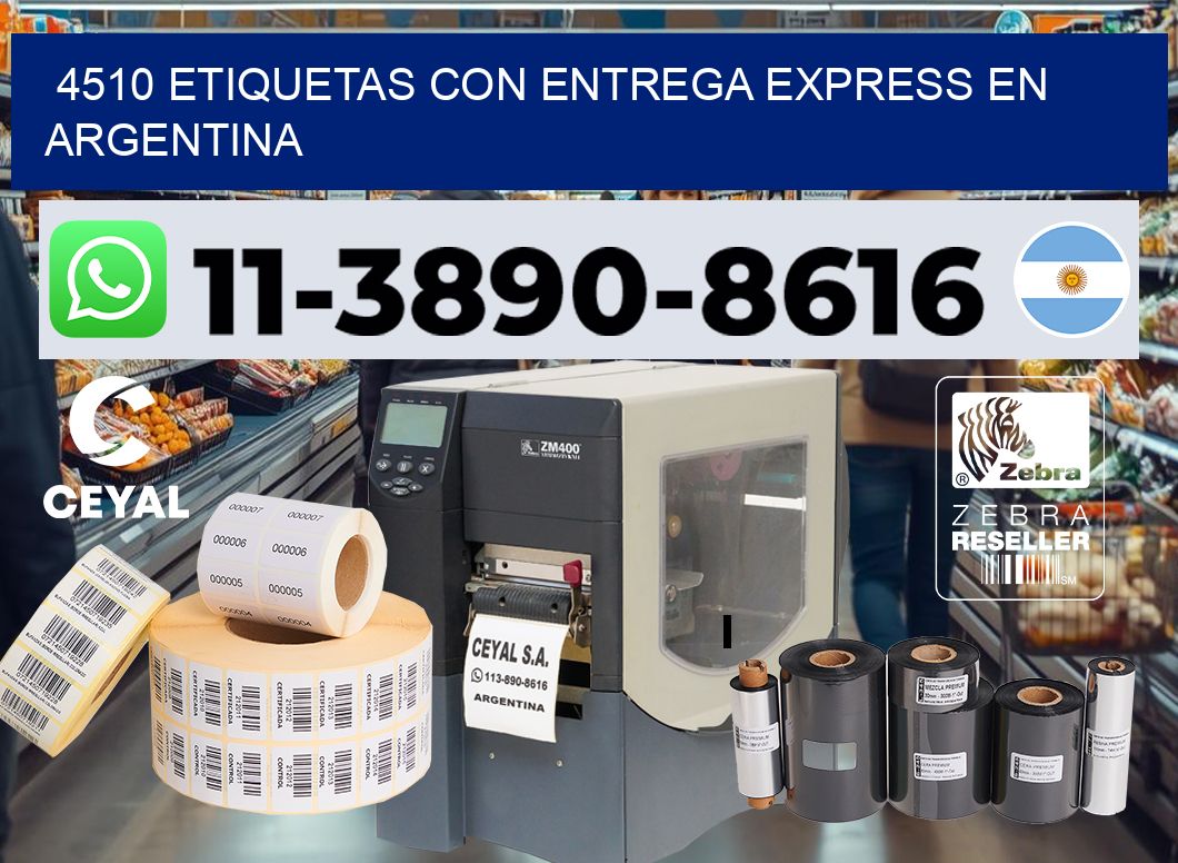4510 Etiquetas con entrega express en Argentina