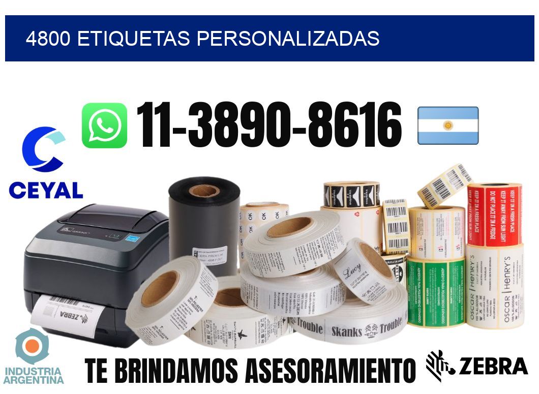 4800 etiquetas personalizadas