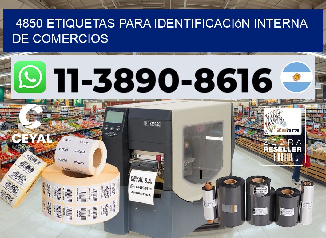4850 Etiquetas para identificación interna de comercios