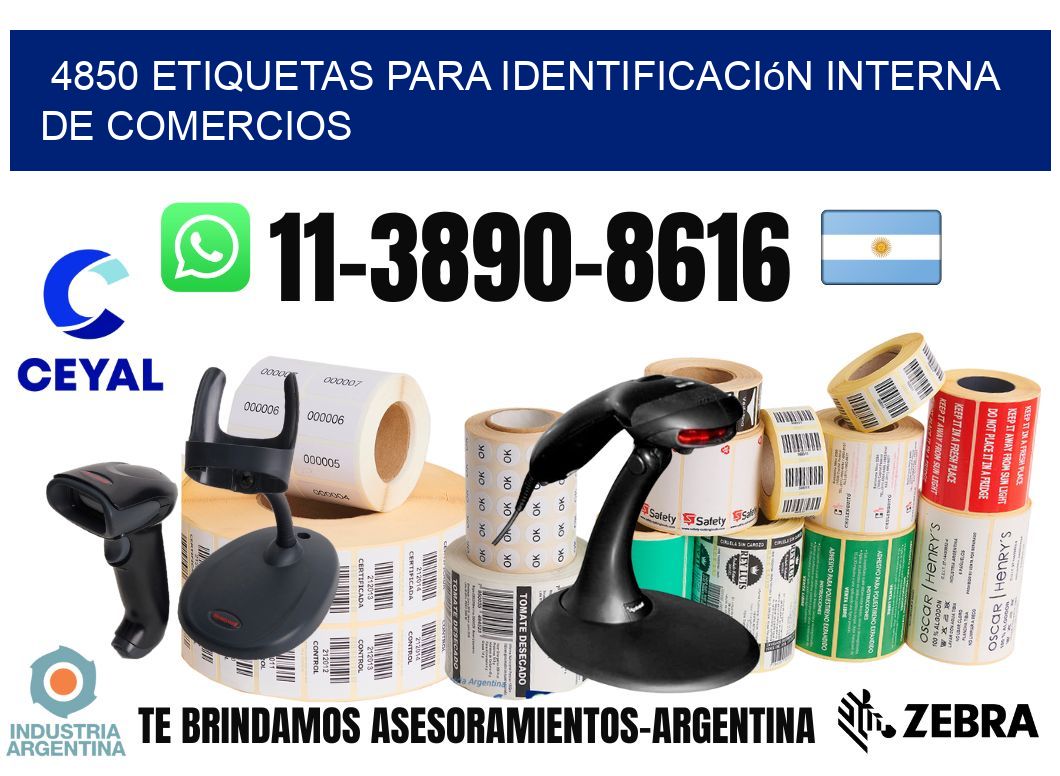 4850 Etiquetas para identificación interna de comercios