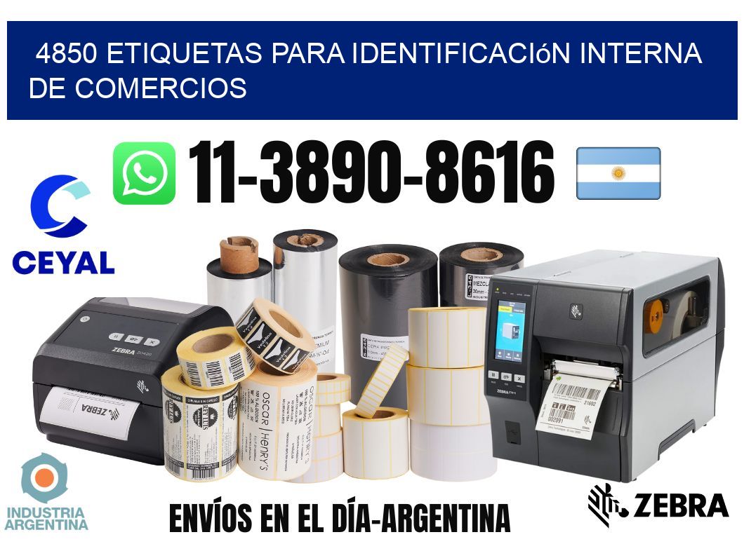 4850 Etiquetas para identificación interna de comercios