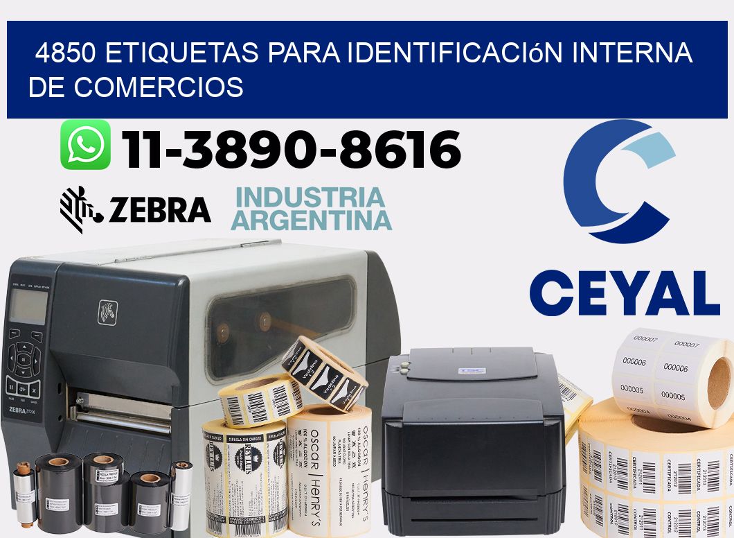 4850 Etiquetas para identificación interna de comercios