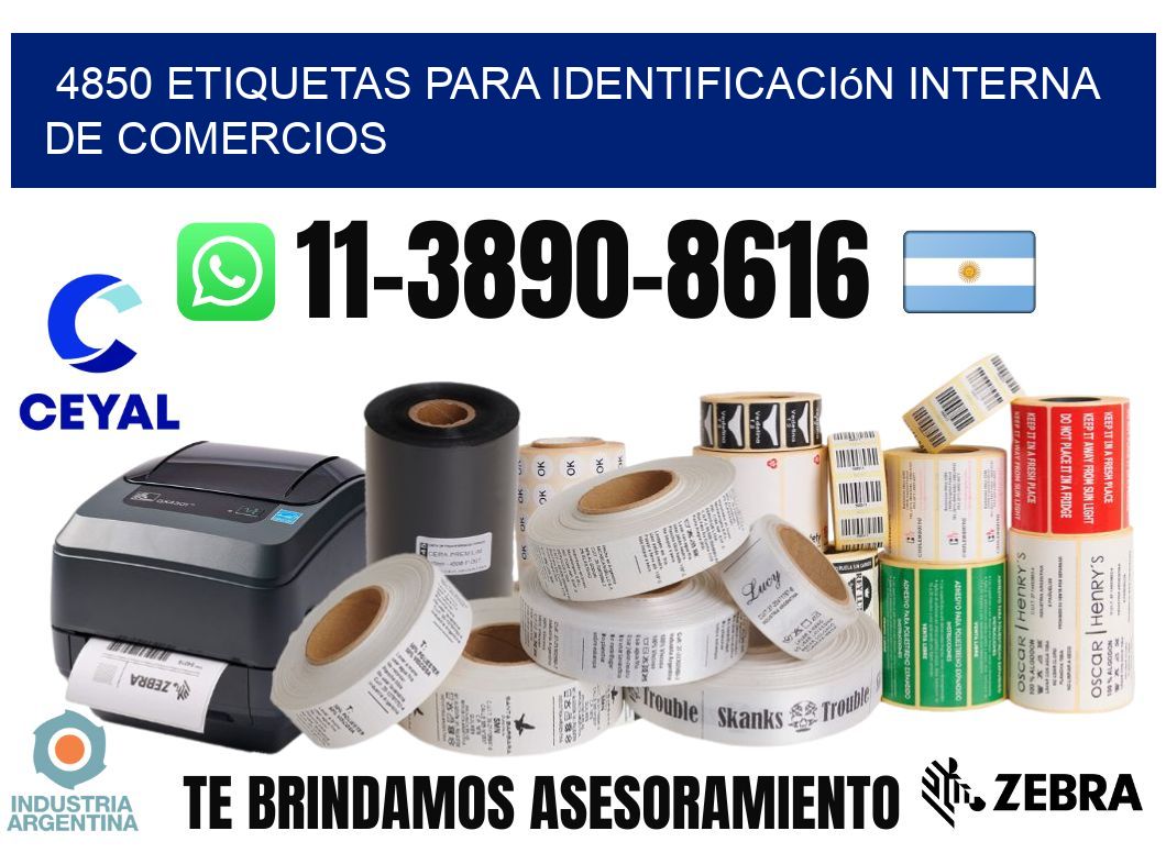 4850 Etiquetas para identificación interna de comercios