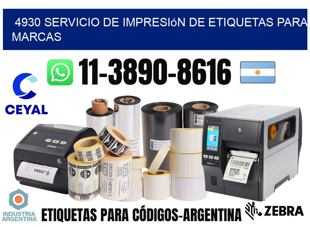 4930 Servicio de impresión de etiquetas para marcas