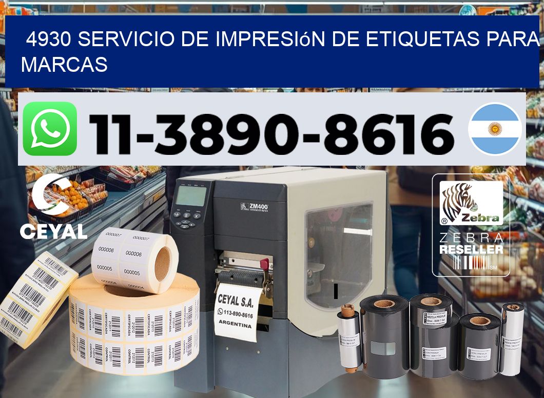 4930 Servicio de impresión de etiquetas para marcas