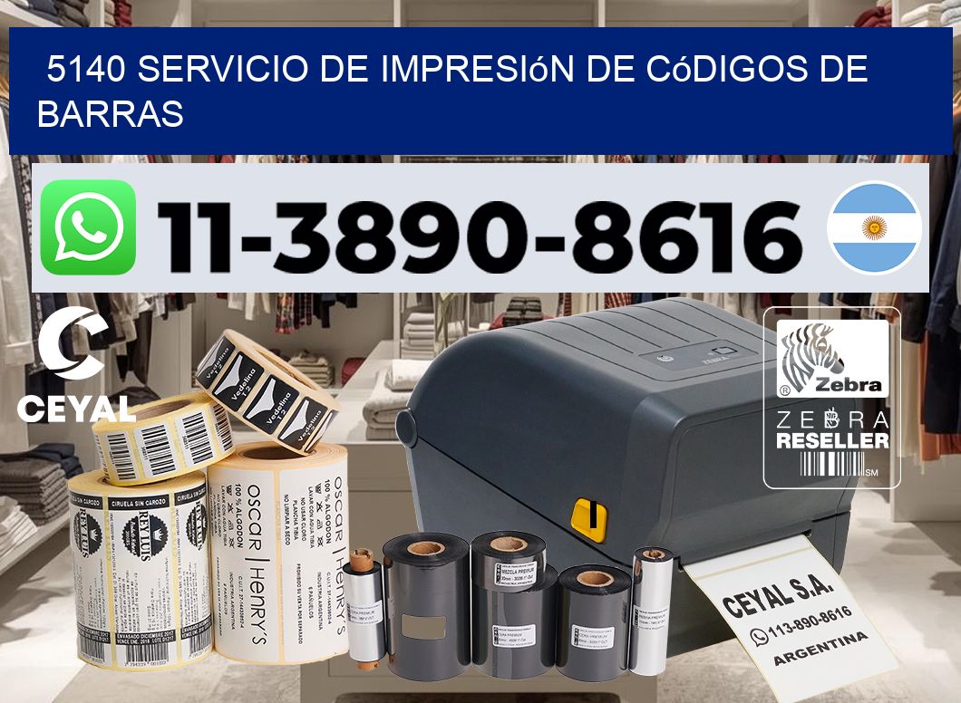 5140 Servicio de impresión de códigos de barras