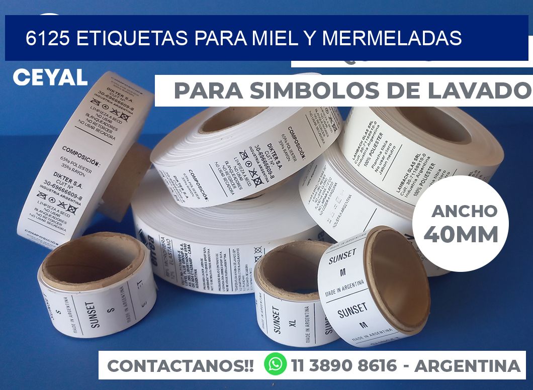 6125 Etiquetas para miel y mermeladas