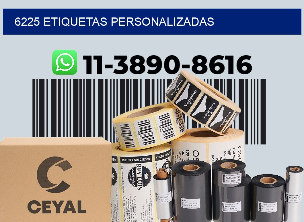 6225 etiquetas personalizadas