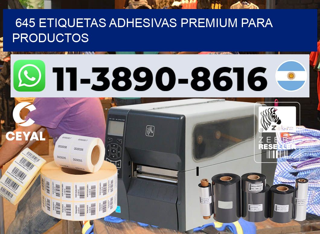 645 Etiquetas adhesivas premium para productos