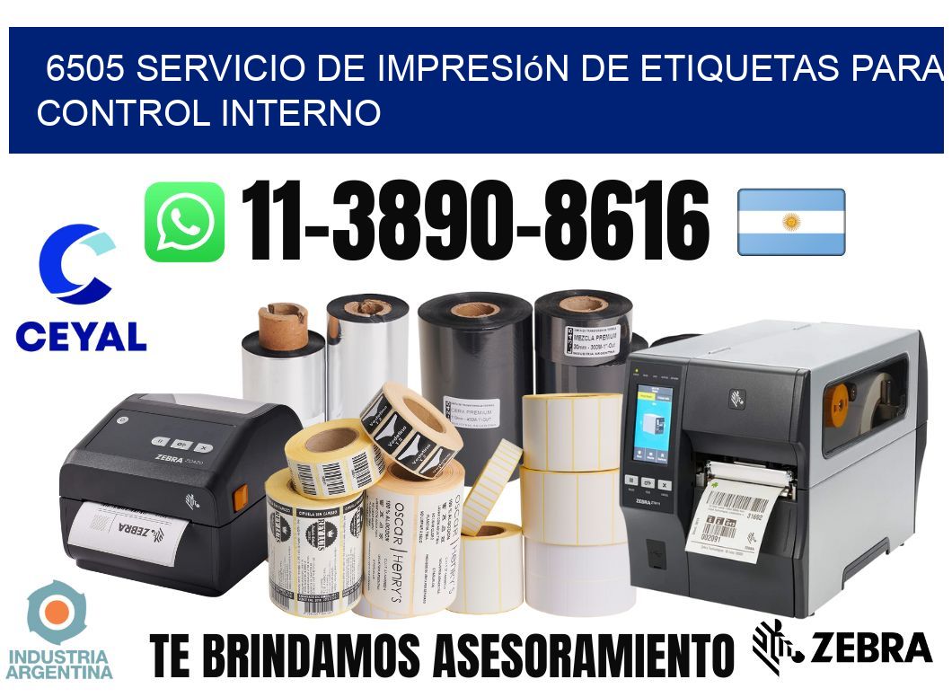 6505 Servicio de impresión de etiquetas para control interno