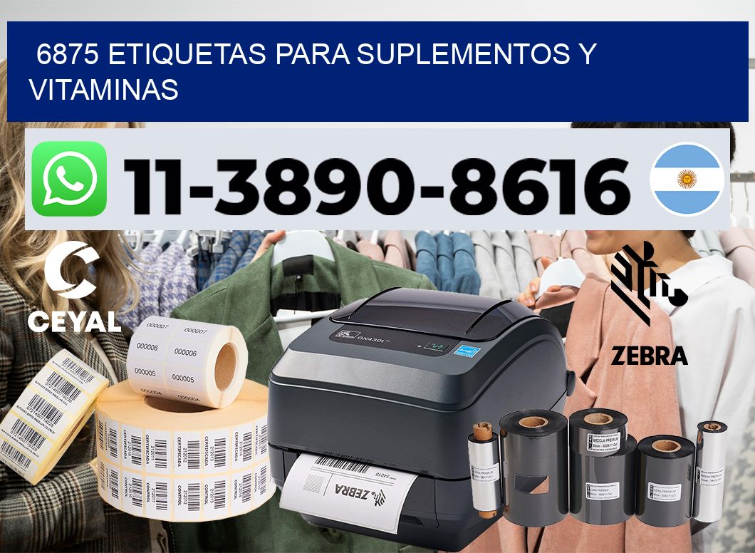 6875 Etiquetas para suplementos y vitaminas