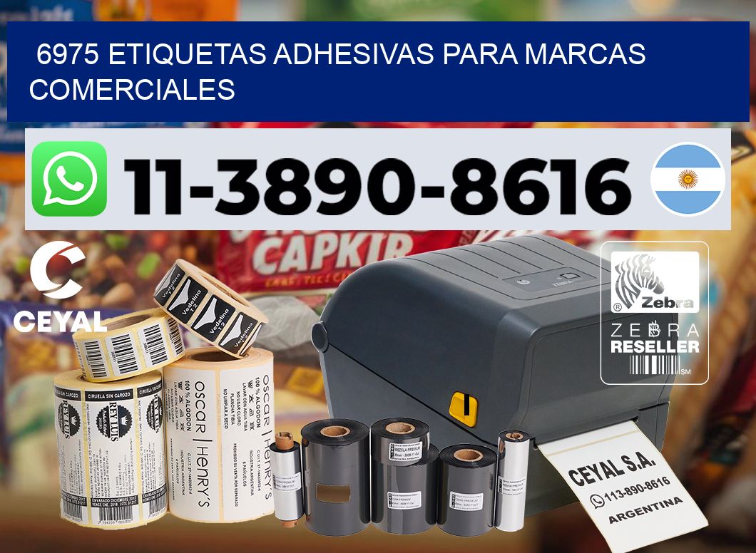 6975 Etiquetas adhesivas para marcas comerciales