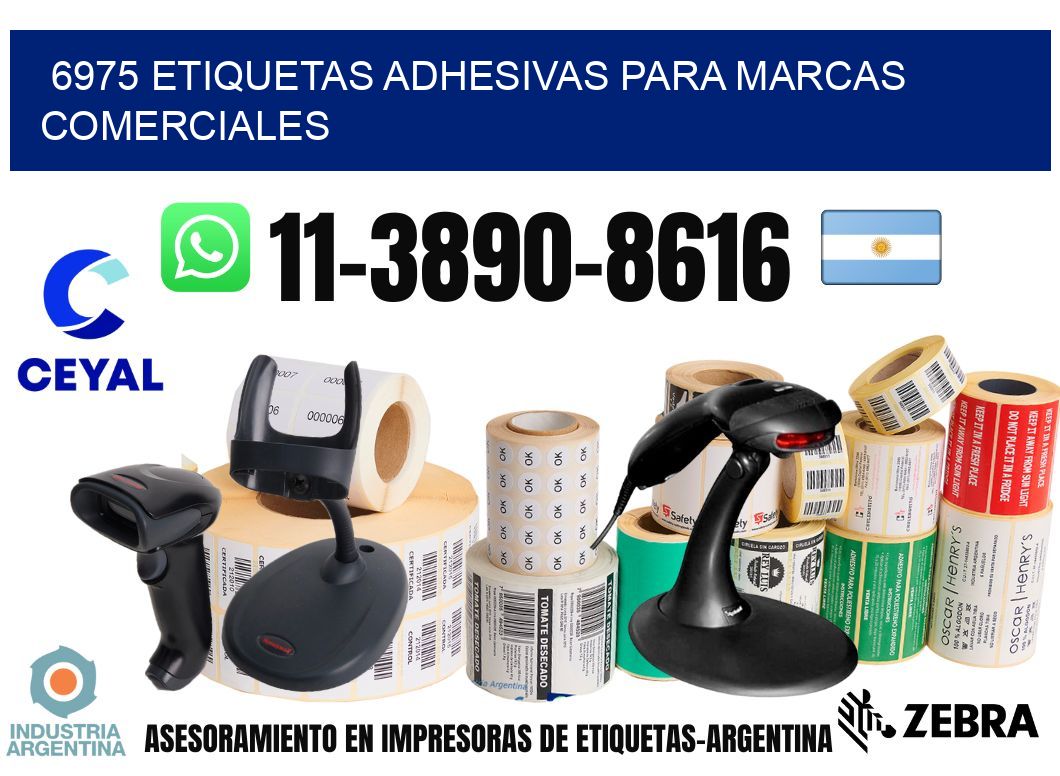 6975 Etiquetas adhesivas para marcas comerciales