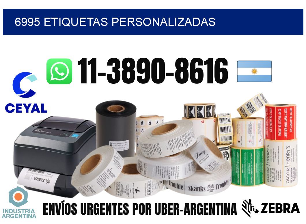 6995 etiquetas personalizadas