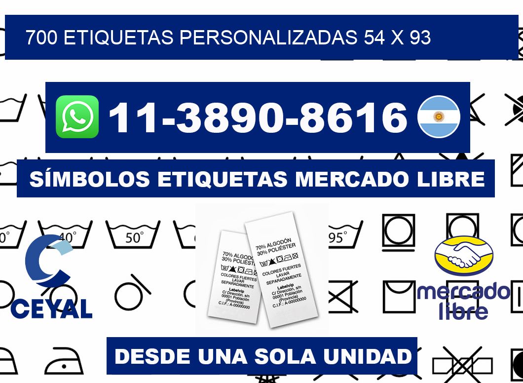 700 ETIQUETAS PERSONALIZADAS 54 x 93