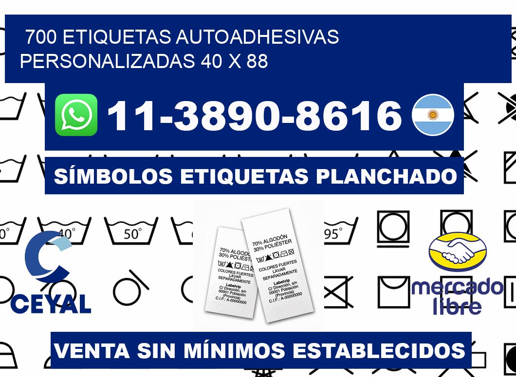 700 Etiquetas autoadhesivas personalizadas 40 x 88