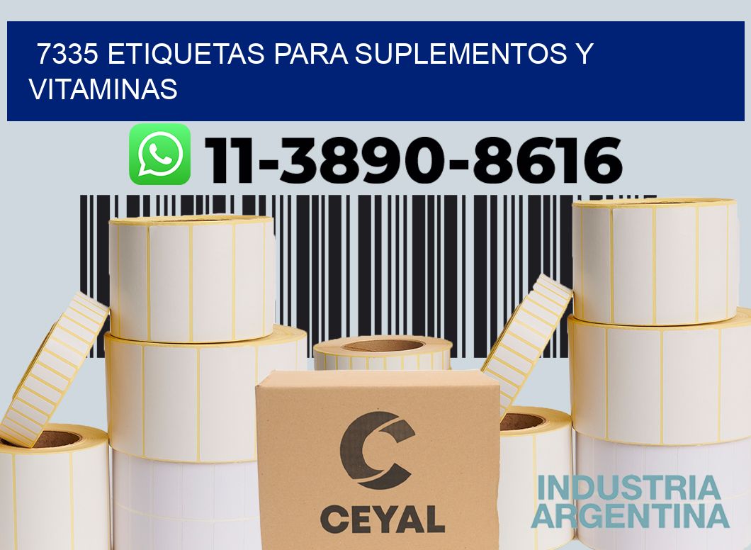 7335 Etiquetas para suplementos y vitaminas