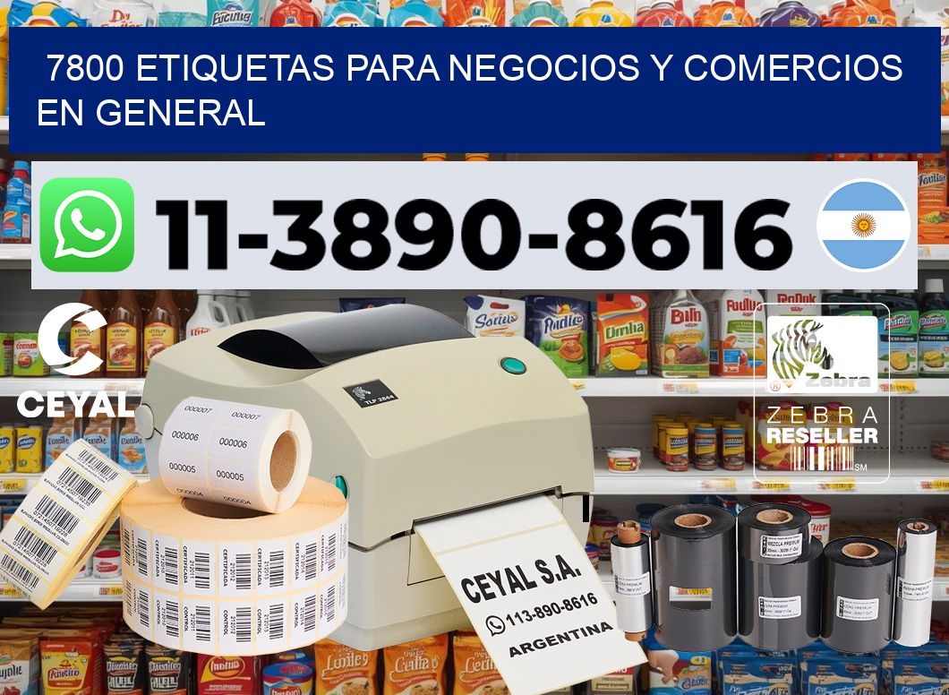 7800 Etiquetas para negocios y comercios en general