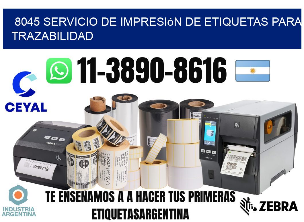 8045 Servicio de impresión de etiquetas para trazabilidad