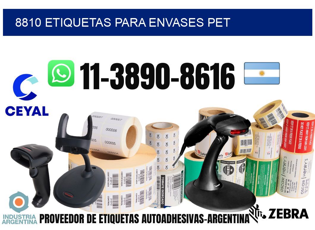 8810 Etiquetas para envases PET
