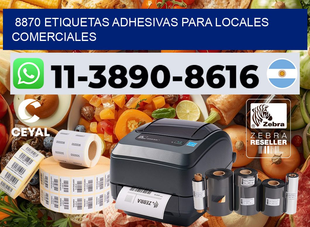 8870 Etiquetas adhesivas para locales comerciales