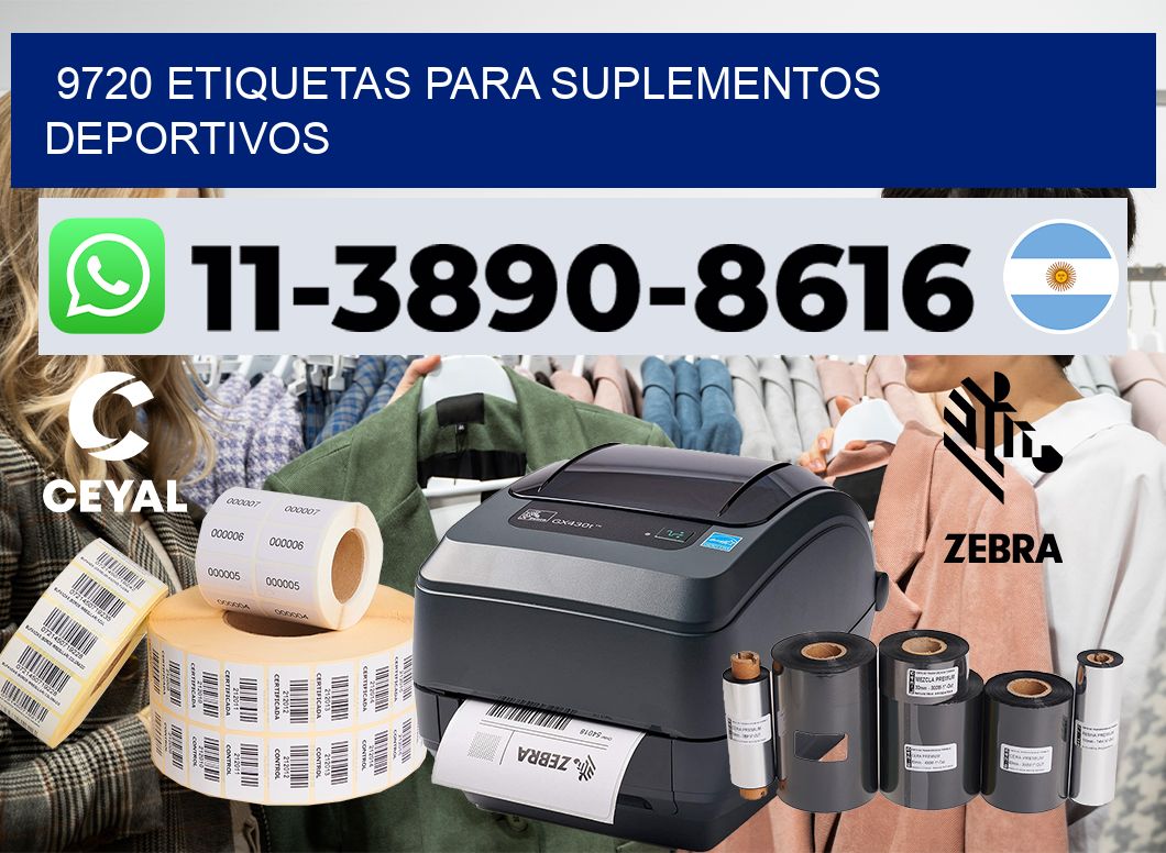 9720 Etiquetas para suplementos deportivos