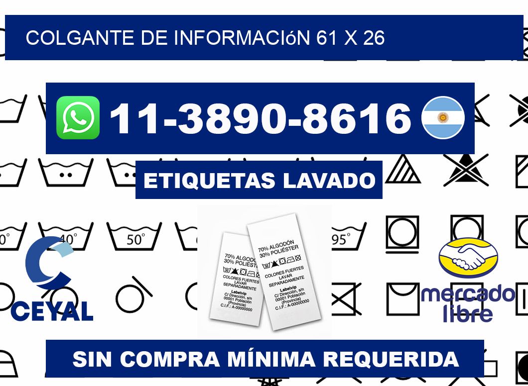 Colgante de información 61 x 26