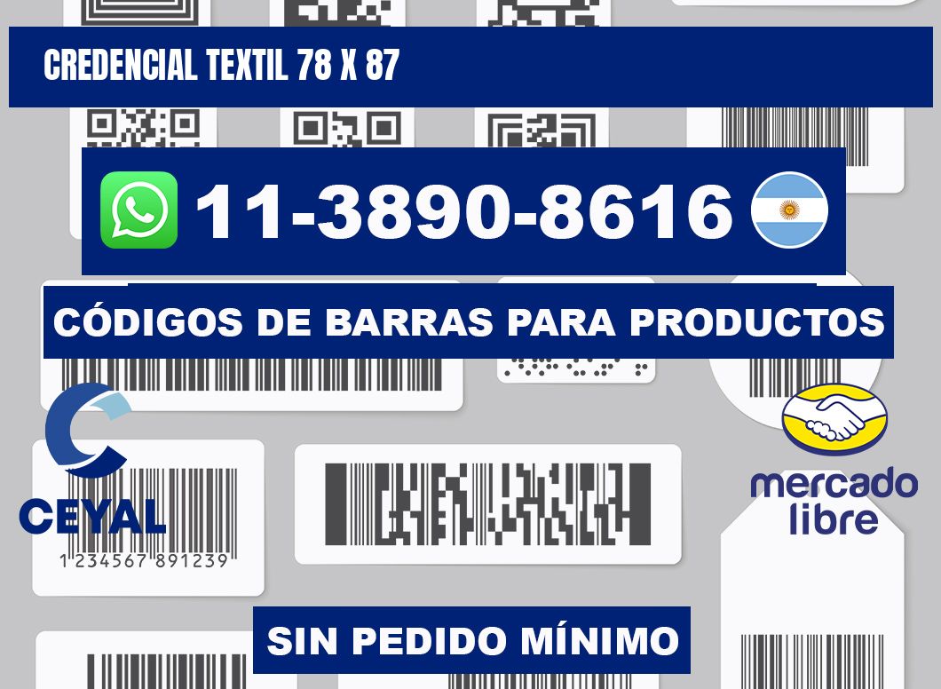 Credencial textil 78 x 87
