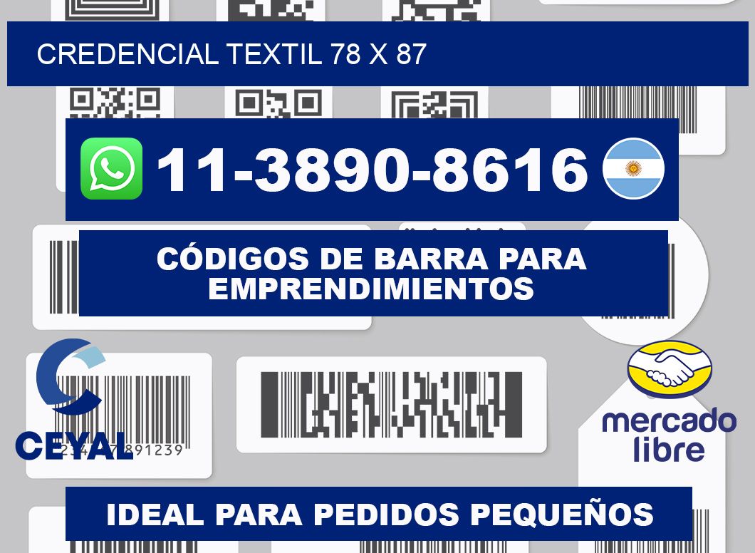 Credencial textil 78 x 87