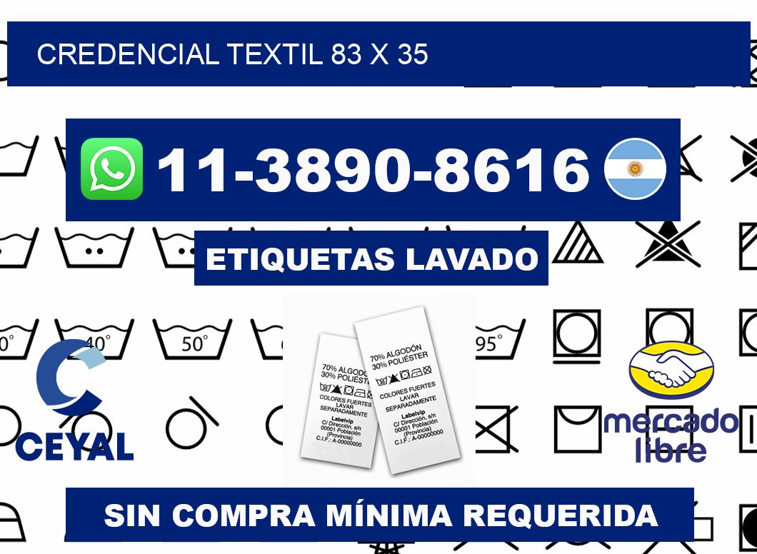 Credencial textil 83 x 35