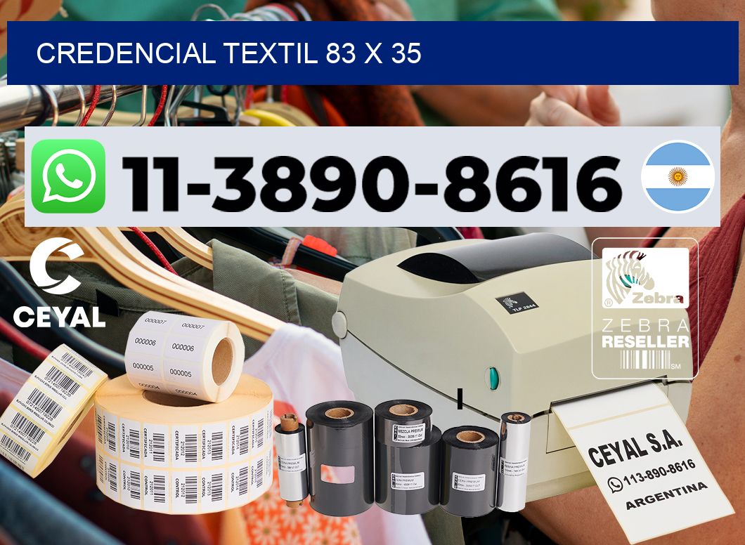 Credencial textil 83 x 35