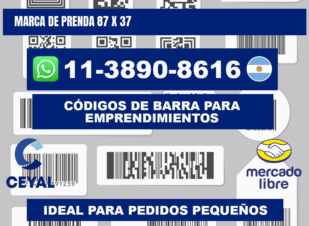 Marca de prenda 87 x 37