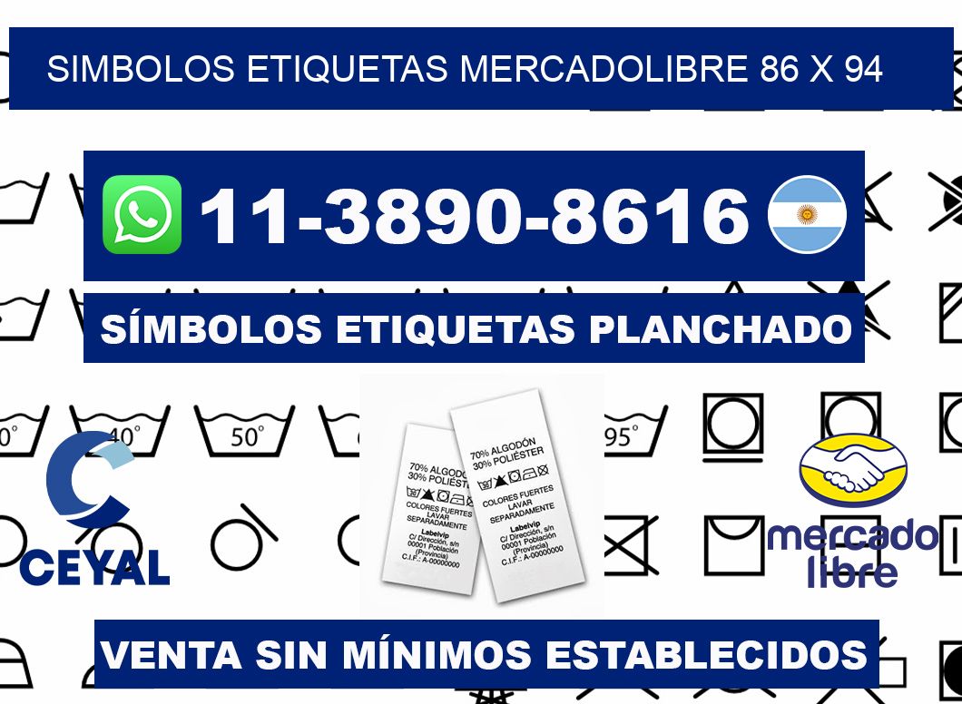 SIMBOLOS ETIQUETAS MERCADOLIBRE 86 x 94