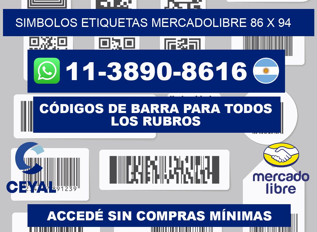 SIMBOLOS ETIQUETAS MERCADOLIBRE 86 x 94