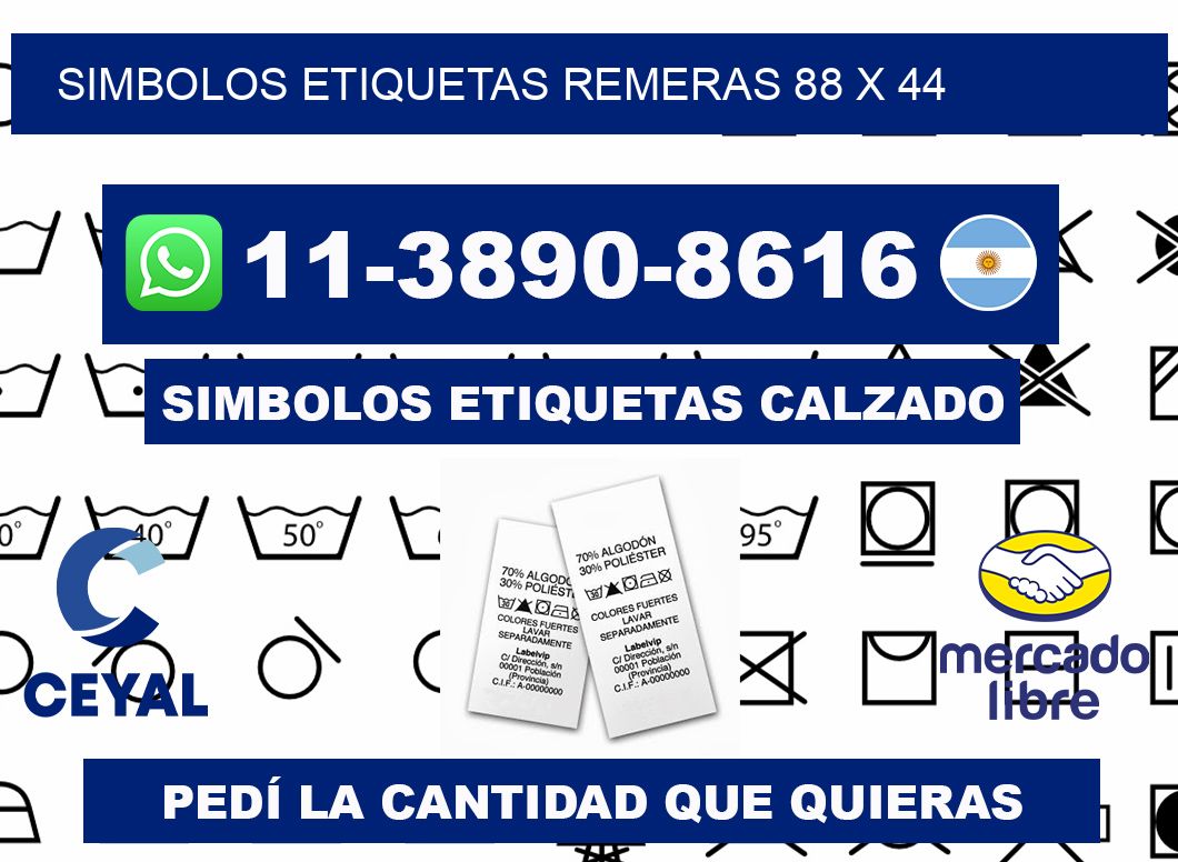 SIMBOLOS ETIQUETAS REMERAS 88 x 44