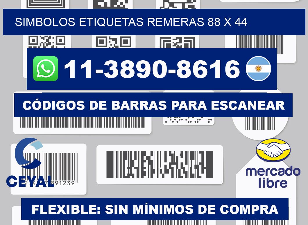 SIMBOLOS ETIQUETAS REMERAS 88 x 44