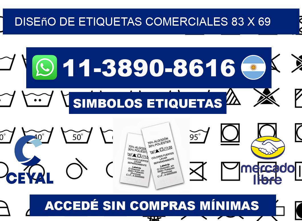 diseño de etiquetas comerciales 83 x 69