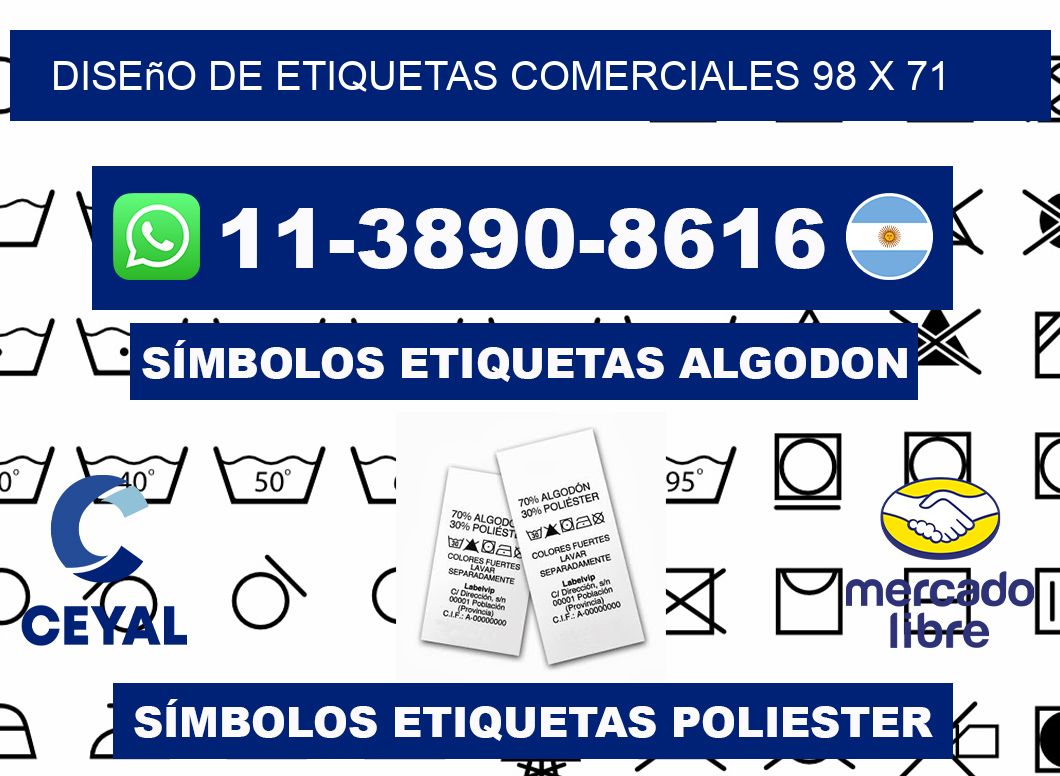 diseño de etiquetas comerciales 98 x 71
