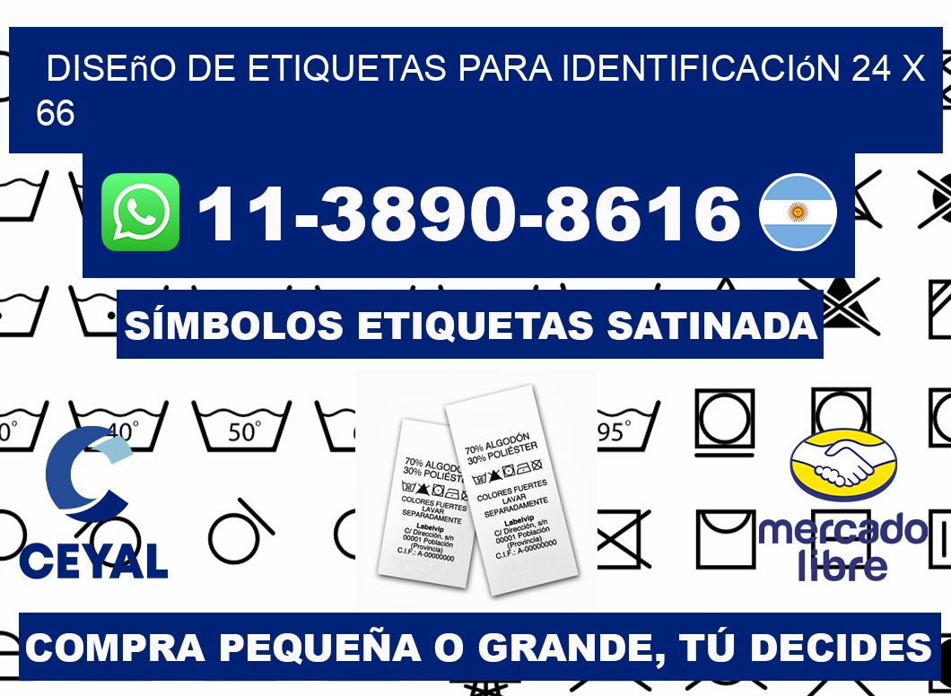 diseño de etiquetas para identificación 24 x 66